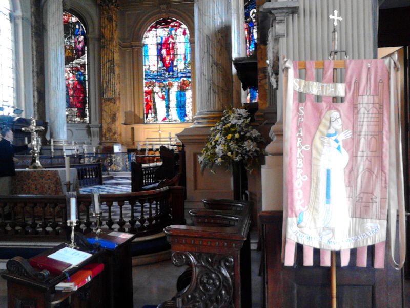 St Agatha's Banner in Birmingham Cathedral